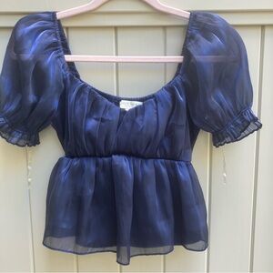 Thirty Thirty LA shimmer top navy small